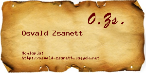 Osvald Zsanett névjegykártya